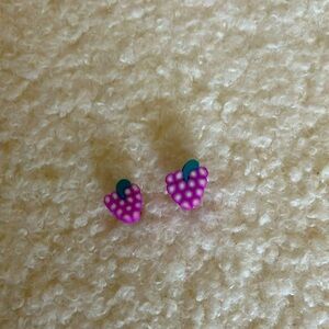 Cute purple grape stud earrings